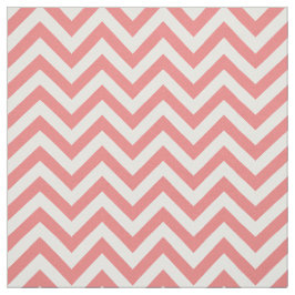 Light Coral White LG Zickzack ZigZag Muster 12I Stoff