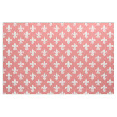 LIght Coral, White Lilie Pattern Stoff (Fat Quarter (45,7 x 55,9 cm))