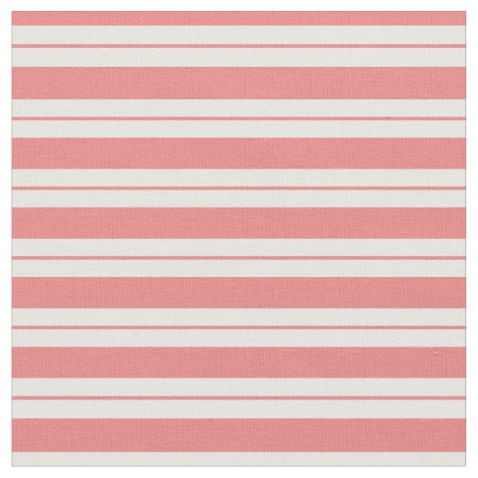 Light Coral & White Muster Stoff (Nahaufnahme)