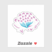 Light Cornflower Blue, Sky Megenta, Girly Aufkleber (Blatt)