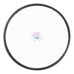 Light Cornflower Blue, Sky Megenta, Girly Eishockey Puck