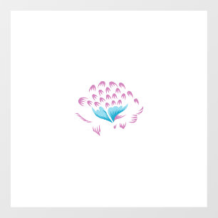 Light Cornflower Blue, Sky Megenta, Girly Fensteraufkleber