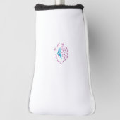 Light Cornflower Blue, Sky Megenta, Girly Golf Headcover (Rotieren 90)