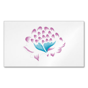 Light Cornflower Blue, Sky Megenta, Girly Magnetische Visitenkarte