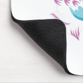 Light Cornflower Blue, Sky Megenta, Girly Mousepad (Ecke)