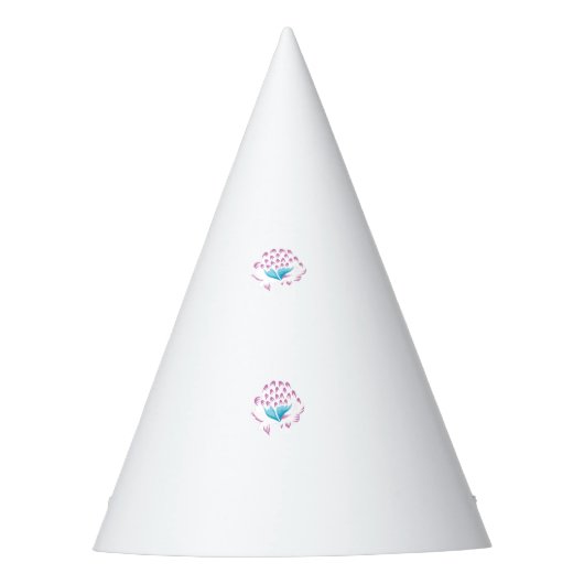 Light Cornflower Blue, Sky Megenta, Girly Partyhütchen (Vorderseite)
