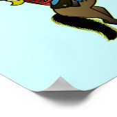 Light Cowgirl am Pferd Poster (Ecke)
