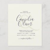 Light Cream Budget Wedding INVITE (Vorderseite)