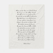 Light Cream Custom Poem Song Lyric Quote  Fleecedecke (Vorderseite)