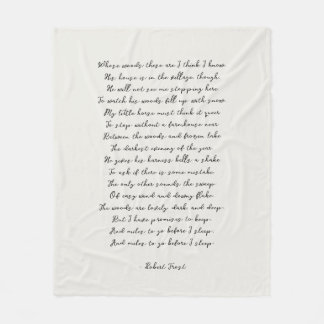Light Cream Custom Poem Song Lyric Quote Fleecedecke