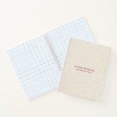 Light cream linen texture brown typography notizblock (Innenseite)