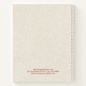 Light cream linen texture brown typography notizblock (Rückseite)