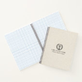 Light Creme Linen Texture Black Justice Logo Notizblock (Innenseite)