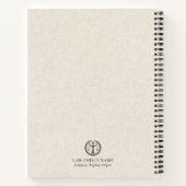 Light Creme Linen Texture Black Justice Logo Notizblock (Rückseite)