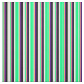 Light Cyan, Green, Light Lachs, Indigo & Black Stoff (Muster)