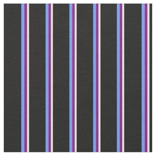 Light Cyan, Lila, Cornflower Blue & Black Lines Stoff (Nahaufnahme)