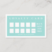 Light Cyan Niedlich Minimalistisch Salon Coffee Sh Treuekarte (Rückseite)