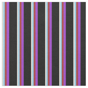Light Cyan, Sky Blue, Brown, Dark Orchid & Black Stoff