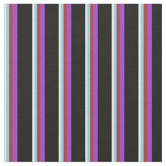Light Cyan, Sky Blue, Brown, Dark Orchid & Black Stoff (Nahaufnahme)