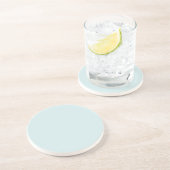 Light Cyan Solid Schlicht Color Getränkeuntersetzer (Seite)