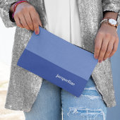 Light Dark Blue Simple Style Individuelle Name Zubehörtasche