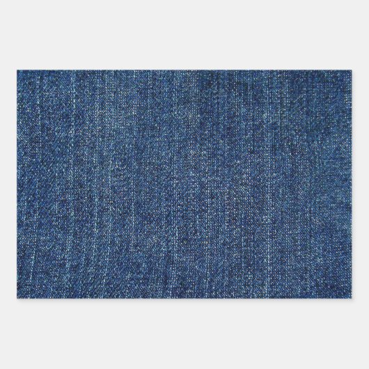 Light Dark Denim Gems Geschenkpapier Set (Vorderseite 3)