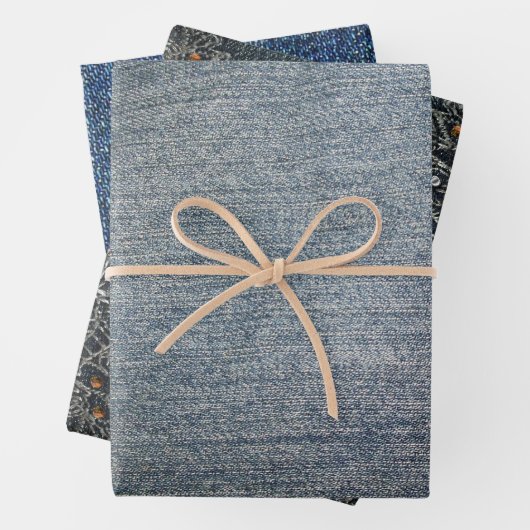 Light Dark Denim Gems Geschenkpapier Set (Beispiel)