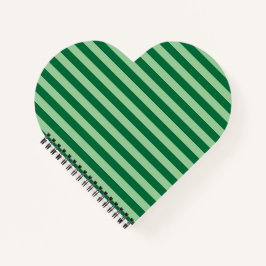 Light & Dark Green Strip Notebook Notizblock
