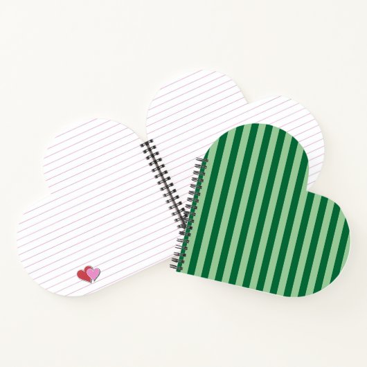 Light & Dark Green Strip Notebook Notizblock (Innenseite)