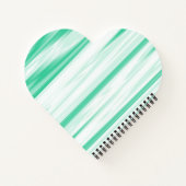 Light & Dark Green Swirt Notebook Notizblock (Rückseite)