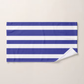 Light Deep Blue White Stripes  Badhandtuch Set (Handtuch)