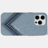 Light Denim mit Rhinestones Case-Mate iPhone Hülle (Rückseite (Horizontal))