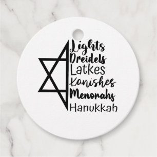 Light Dreidel Latke Kanish Menorah Hanukkah Geschenkanhänger