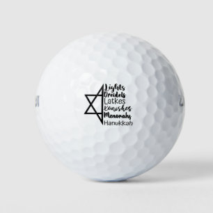 Light Dreidel Latke Kanish Menorah Hanukkah Golfball