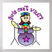 Light Drummer Girl Poster (Vorne)