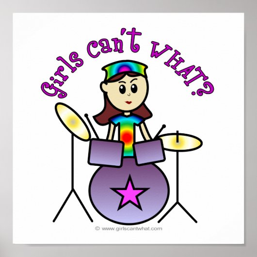 Light Drummer Girl Poster (Vorne)