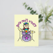 Light Drummer Girl Postkarte (Stehend Vorderseite)
