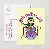 Light Drummer Girl Postkarte (Vorne/Hinten)