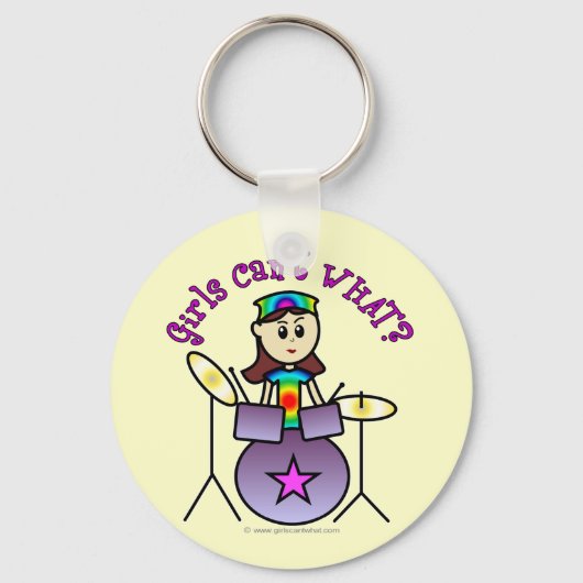 Light Drummer Girl Schlüsselanhänger (Vorderseite)