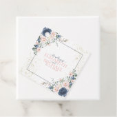 Light Dusty Blue Blush Pink Gold Floral Wedding Geschenkanhänger (Beispiel)
