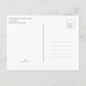 Light Dusty Blue Burgundy Floral Delay das Datum Ankündigungspostkarte (Rückseite)