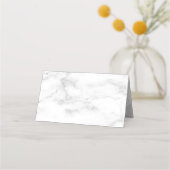 Light Dusty Blue Burgundy Floral Platzkarte (Rückseite)