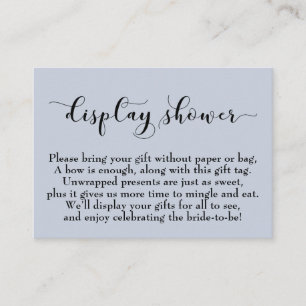 Light Dusty Blue Display Brautparty Gift Card Begleitkarte
