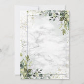 Light Dusty Blue Eucalyptus Greenery Succulent Einladung (Rückseite)