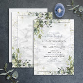 Light Dusty Blue Eucalyptus Greenery Succulent Einladung