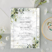 Light Dusty Blue Eucalyptus Greenery Succulent Inv Einladung