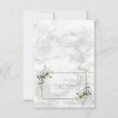 Light Dusty Blue Eucalyptus Sukkuline Platzkarte RSVP Karte (Vorderseite)