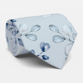 Light Dusty Blue Eukalyptus Greenerity Wedding Krawatte (Gerollt)