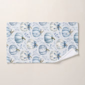 Light Dusty Blue Pumpkin Pattern - Badetuch Set (Handtuch)