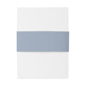 Light Dusty Blue Wedding Monogram Einladungsbanderole (Rückseitenbeispiel)
